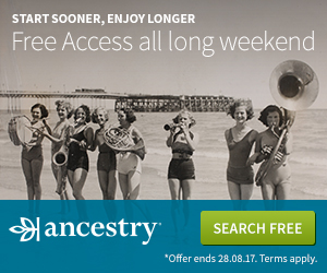 FREE ACCESS at AncestryUK this weekend! It is a long weekend in the UK with the Summer Bank Holiday on Monday, August 28th and Ancestry is celebrating with FREE ACCESS! Starting today through Monday