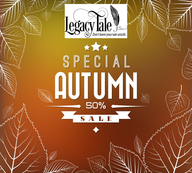 Save 50% and more on e-books to help you write and preserve your family stories during the Autumn Flash Sale at Legacy Tale!