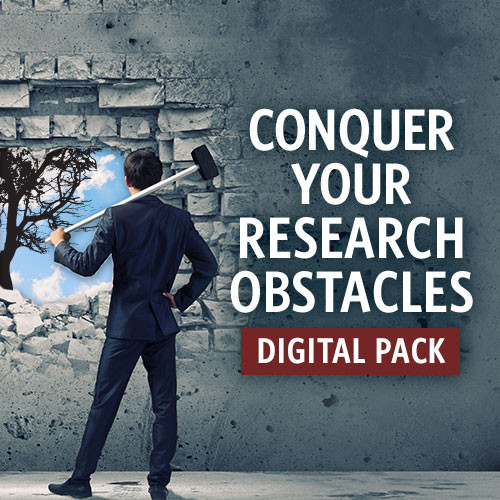 Save 75% on Conquer Your Research Obstacles Digital Pack Bundle from Family Tree Magazine! Get the latest deals at Genealogy Bargains today, Wednesday, March 14, 2018