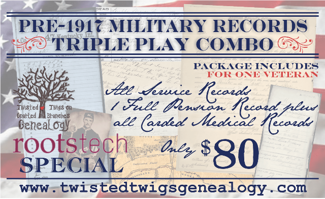 Save 70% on NARA Military Records with Pre-1917 Triple Play Combo via Twisted Twigs!