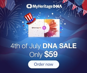 Special July 4th Sale at MyHeritage - DNA test kit for just $59 USD!