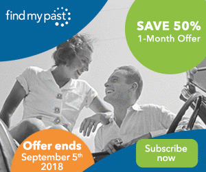 Save 50% at Findmypast!* "Get 50% off a 1-month Ultimate British & Irish subscription today. Let's find your ancestors' stories with our exclusive records. With twice the Irish records of any other site. Discover your British and Irish roots today at Findmypast."