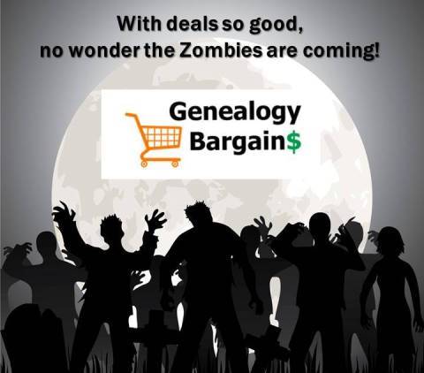 Sales on DNA digital downloads, MyHeritage DNA and more! See all the deals at Genealogy Bargains for Saturday, October 27th, 2018