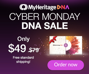 EXTENDED CYBER MONDAY savings at MyHeritage DNA! LAST DAY to get MyHeritage DNA for just $49 USD and FREE SHIPPING!