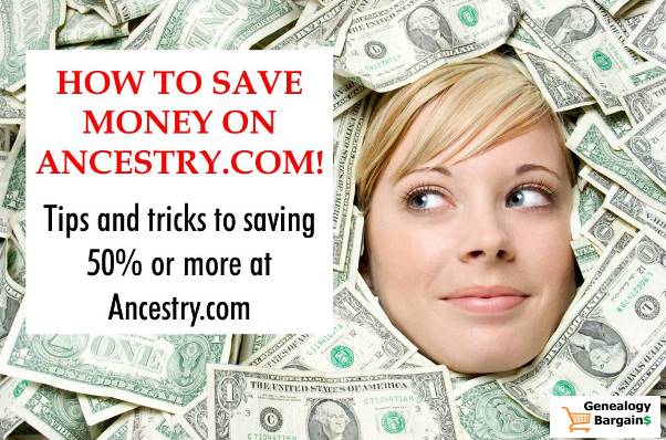 What's the trick to saving money on Ancestry.com? Start with our 50% off sale on memberships . . . then check out our tricks to never paying full price again!