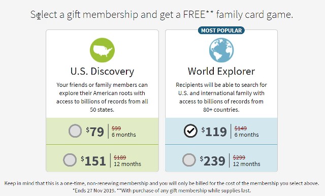 Ancestry Gift Memberships 20 Off plus FREE Table Topics
