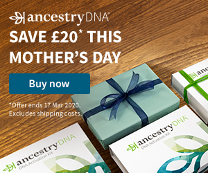 Save 25% on AncestryDNA! Mother's Day in the UK is Sunday, March 22nd this year - and Ancestry has the world's most popular DNA test kit for just £59!