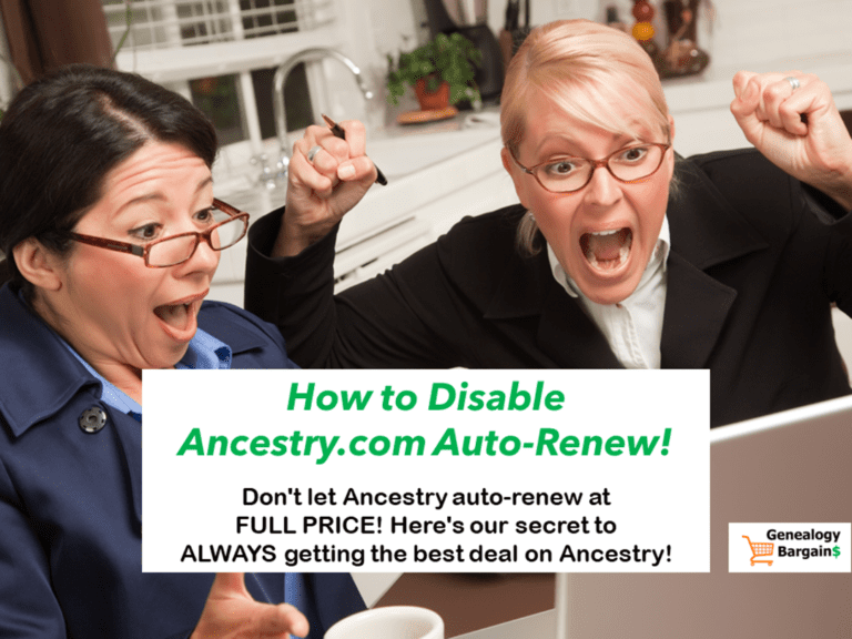 UPDATED! How to Change AutoRenew Settings at Ancestry Genealogy Bargains
