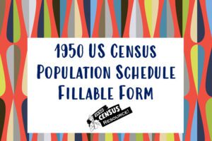 I've been searching FOREVER for a fillable form based on the 1950 US Census Form P1 Population Schedule so I can use it for creating a census abstract.  The only one I've found so far is HERE created by the Midwest Genealogy Center. Part of the Mid-Continent Public Library in Independence, Missouri, the Midwest Genealogy Center has an AMAZING set of fillable family history forms as well ... click HERE to access all the form.
