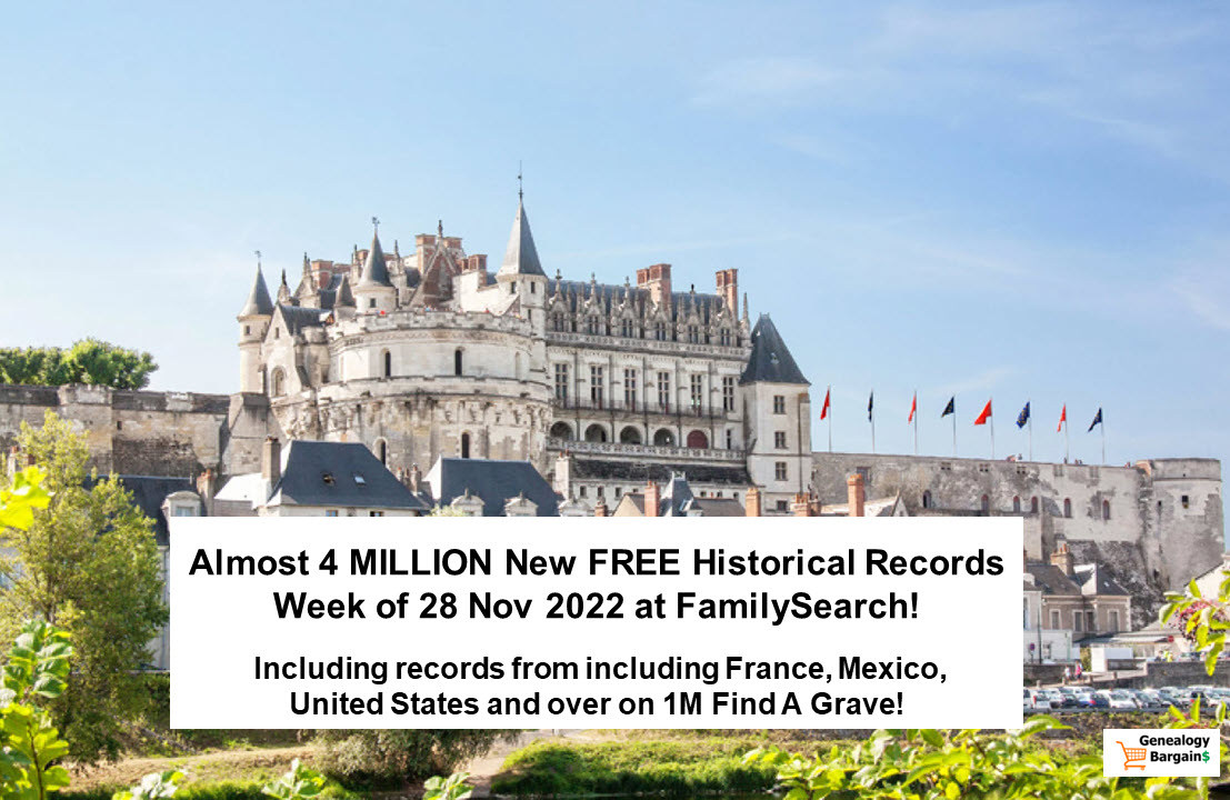 YAZZZZ! FamilySearch added more than 4 MILLION new historical records to free online archives this week including Brazil, Chile, Costa Rica, Frances, Mexico, Peru, Spain, United States and over 1M Find A Grave! #genealogy #gravestones @Findagrave @Familysearch