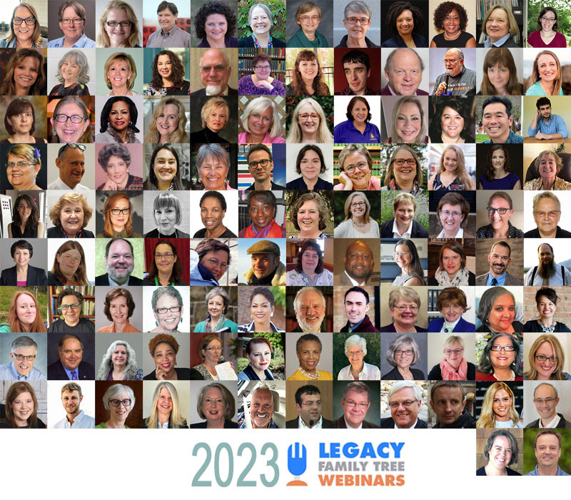 MyHeritage and Legacy Family Tree Webinars are pleased to announce that registration is now open for its 2023 Legacy Family Tree Webinars series, now in its 14th year. Choose from 177 classes from genealogy's leading educators on topics ranging from scanning old negatives to Microsoft PowerPoint, from the West Indies and Greece to Germany and Liverpool, from mtDNA and YDNA to the Erie Canal and the First Kansas/US Colored Troops 79th Regiment, from urban mapping tools to telling better family stories on MyHeritage, and from deciphering handwritten documents to turning witnesses into evidence.