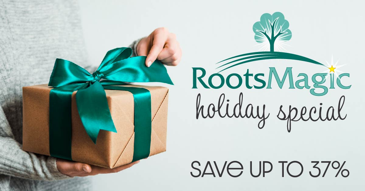 Save up to 37% with the RootsMagic Holiday Special! software including Personal Historian 3, Family Atlas, and the NEW RootsMagic 8! Use promo code HOLIDAY2022