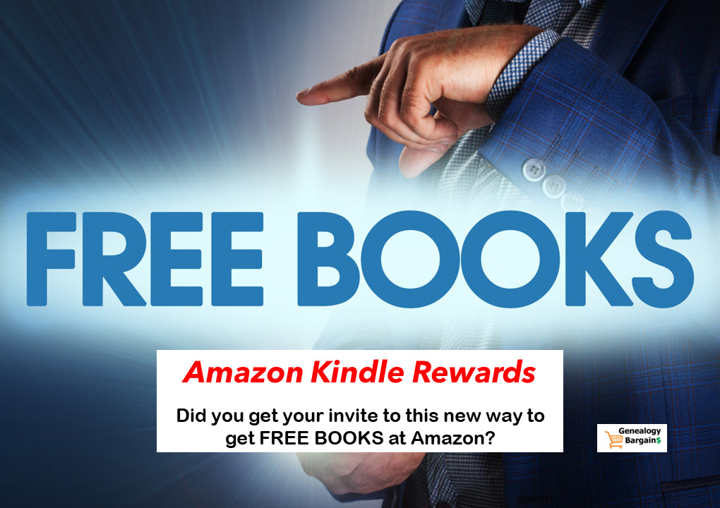 Did you get your invite to Amazon Kindle Rewards? Learn how you can earn FREE BOOKS at Amazon! #ad #genealogy #kindle #AmazonKindleRewards