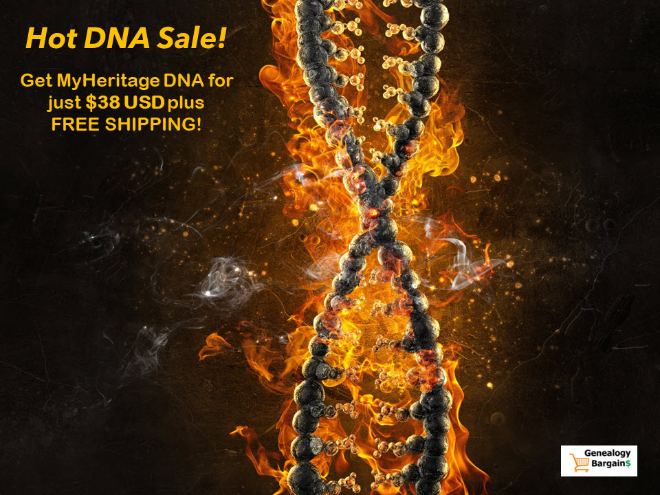 Get MyHeritage DNA for just $39 USD during the Hot Day Sale at MyHeritage! MyHeritage DNA is one of the leading DNA test kits for genealogy research and is the same autosomal DNA test as AncestryDNA! PLUS get FREE SHIPPING when you purchase 2 or more kits!