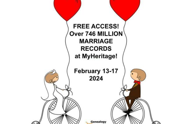 Free Access to Marriage Records at MyHeritage