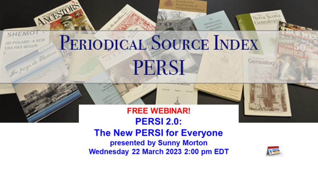 FREE WEBINAR PERSI 2.0: The New PERSI for Everyone presented by Sunny Morton, Wednesday 22 March 2023