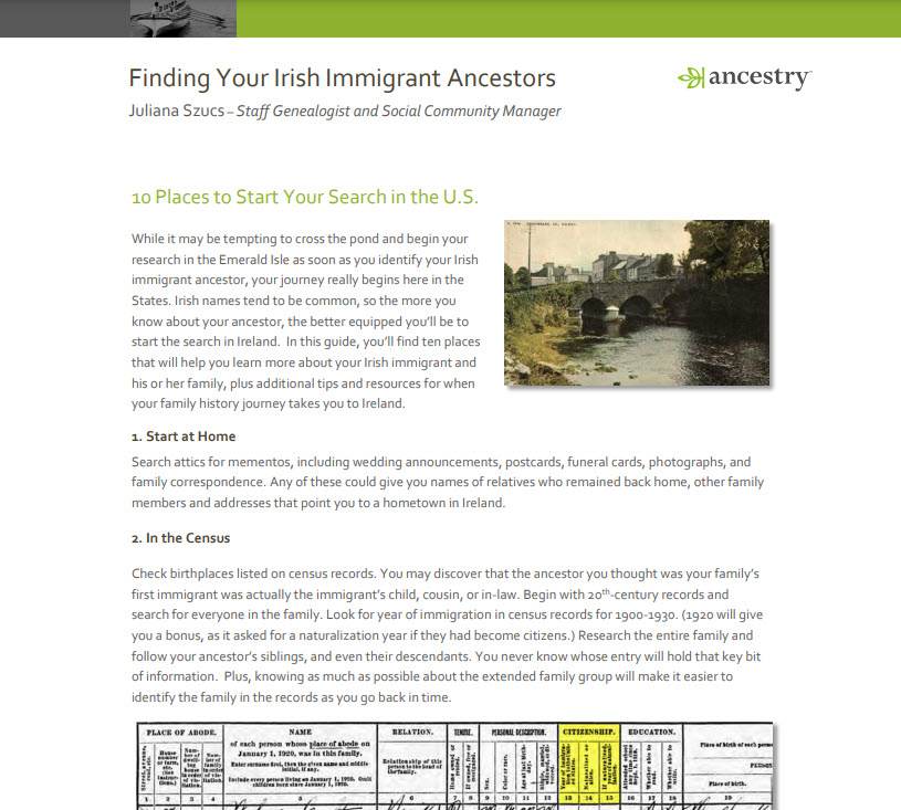 Get this FREE Research Guide: Finding Your Irish Immigrant Ancestors at Ancestry and SAVE UP TO 50% on 6-month memberships! #ad #genealogy #irish #coupons #sale