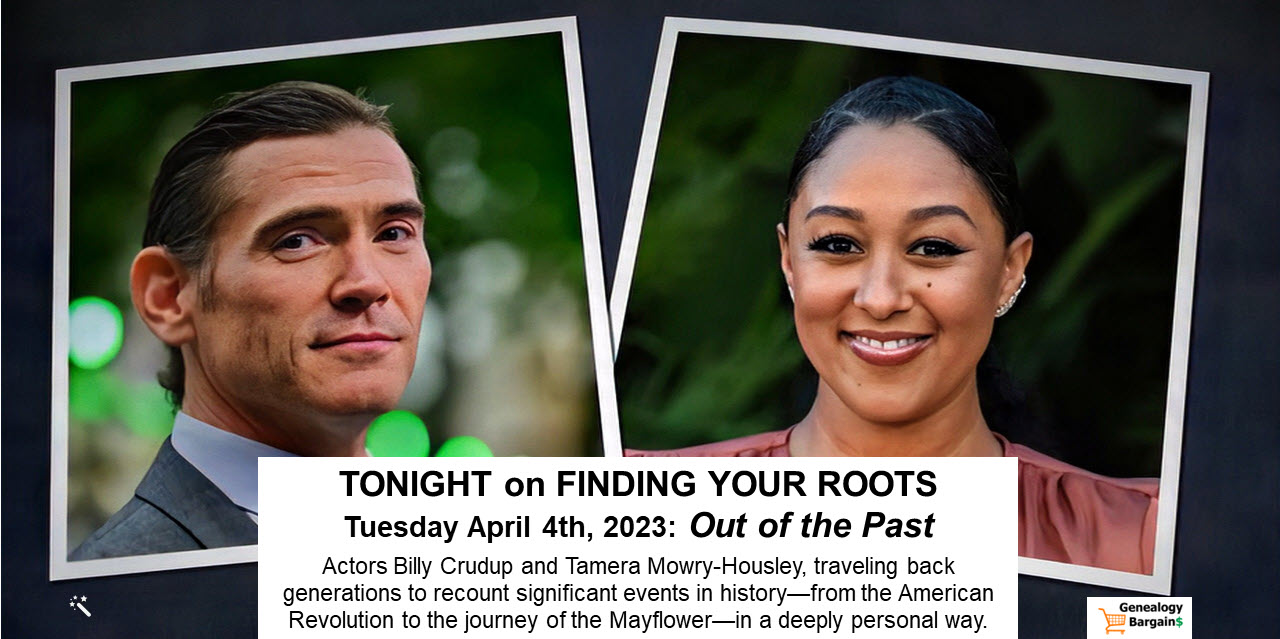 The tenth and final episode of Season 9 of Finding Your Roots is entitled Out of the Past. Henry Louis Gates, Jr. uncovers the lost roots of actors Billy Crudup and Tamera Mowry-Housley, traveling back generations to recount significant events in history—from the American Revolution to the journey of the Mayflower—in a deeply personal way.