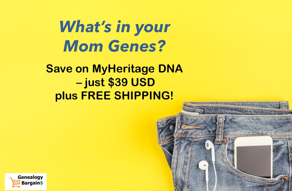 MyHeritage Mothers Day DNA Sale - Just $39 USD