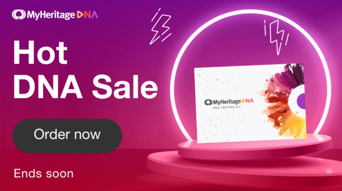 SAVE 60%! LOWEST PRICE OF THE YEAR! Who knows what you’ll discover with a MyHeritage DNA test? BONUS FREE SHIPPING on two or more DNA test kits!