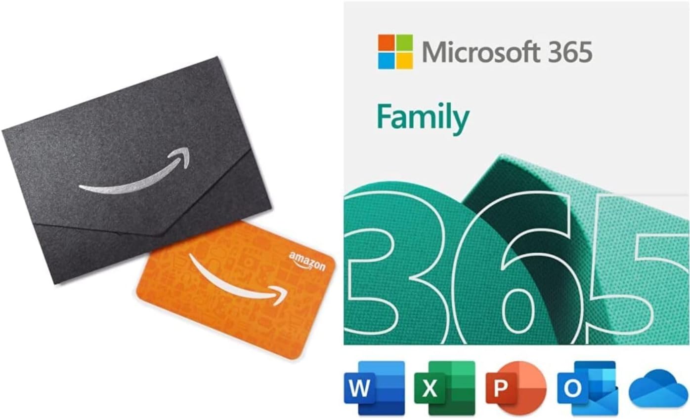 Best Deals DNA Family History Genealogy: Microsoft 365 Family (Office) + $10 Amazon Gift Card | 12-Month Subscription | Up to 6 People