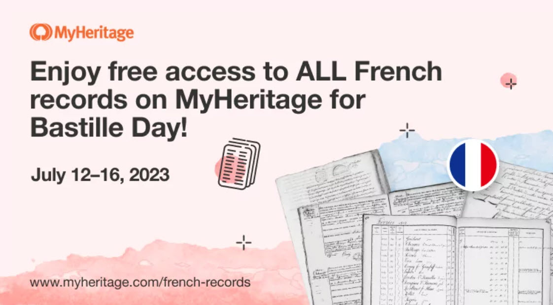 Celebrate Bastille Day with Free Access to French Records on MyHeritage!