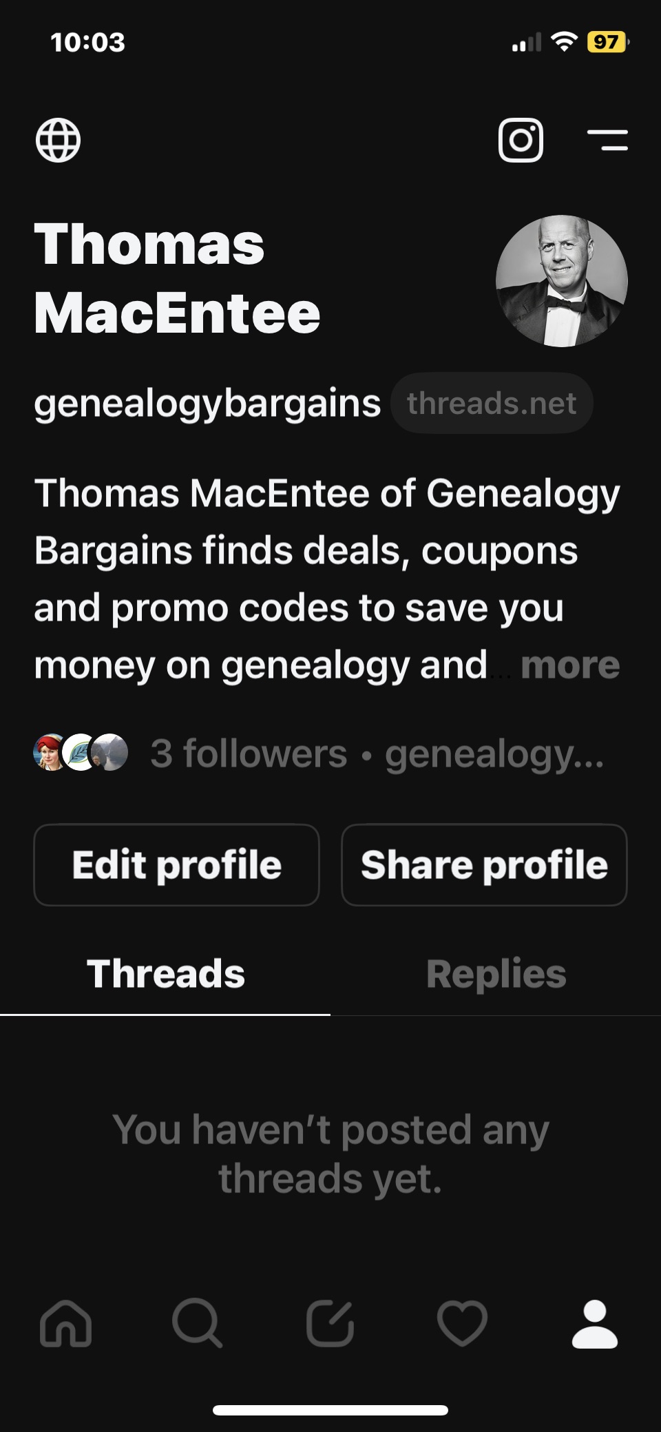 Genealogy expert Thomas MacEntee of GenealogyBargains.com helps you understand the new text-based social media app Threads from Meta, the parent company of Facebook. 