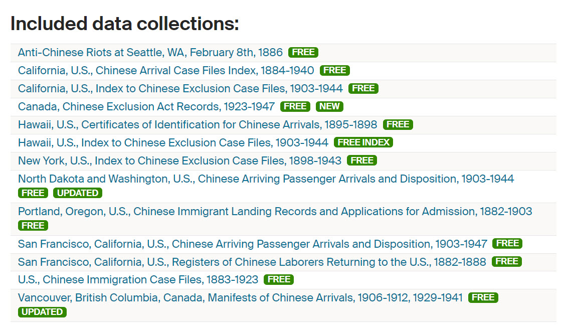 Chinese Exclusion Era Records: Search Now!