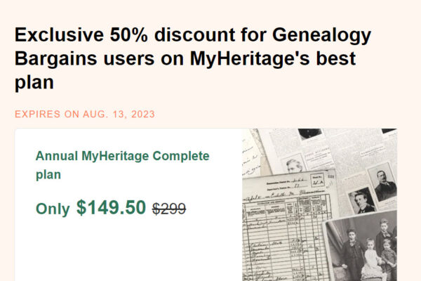 MyHeritage Complete Sale – EXCLUSIVE Save 50%!