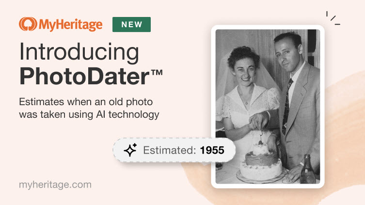 MyHeritage PhotoDater™ is HERE! So I've know about this new AI feature at MyHeritage since RootsTech earlier this year and FINALLY it is available for all MyHeritage users!
