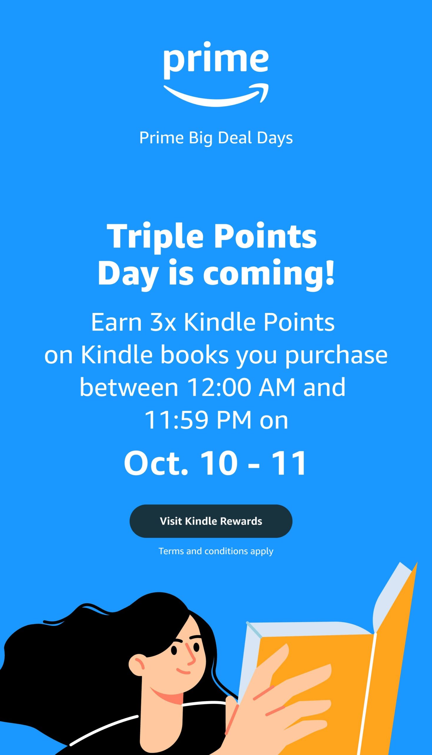 Amazon Kindle Rewards TRIPLE POINTS: Earn extra rewards during Amazon Prime Big Deal Day!