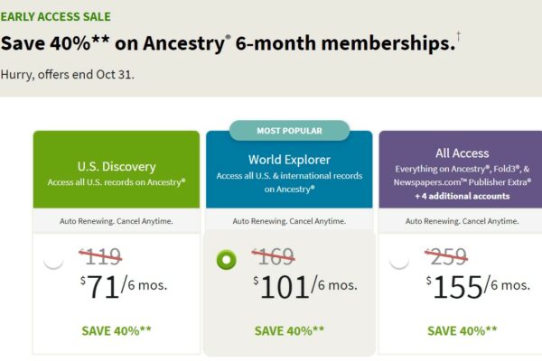 Current Ancestry Member? Here’s How to Take Advantage of Ancestry Sales