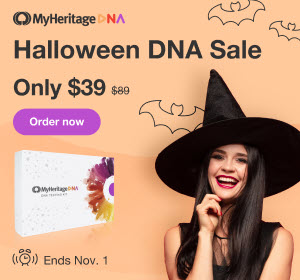 MyHeritage Halloween DNA Sale - HUGE SAVINGS plus FREE SHIPPING!
