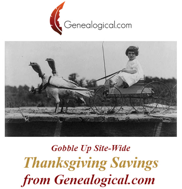 Thanksgiving Sale on Genealogy Books! Save 20% on Your Favorites!