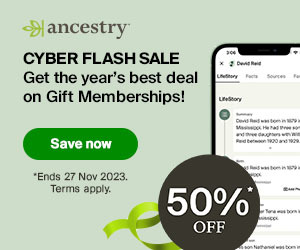 Ancestry Cyber Flash Sale – Save 50% on Ancestry Gift Memberships!