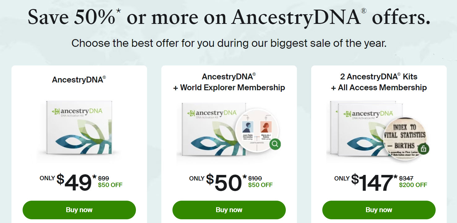 AncestryDNA Cyber Flash Sale - A Great Family Gift!