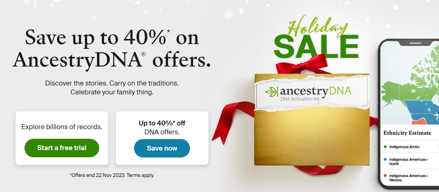 AncestryDNA Holiday Sale 2023 - A Great Family Gift!
