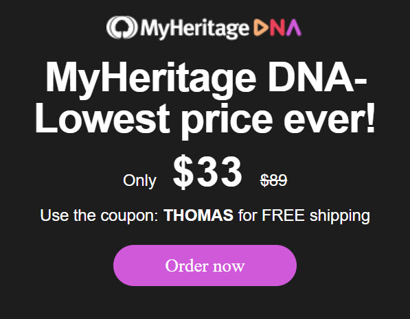 MyHeritage DNA Black Friday Deal - Lowest Price Ever plus FREE SHIPPING!