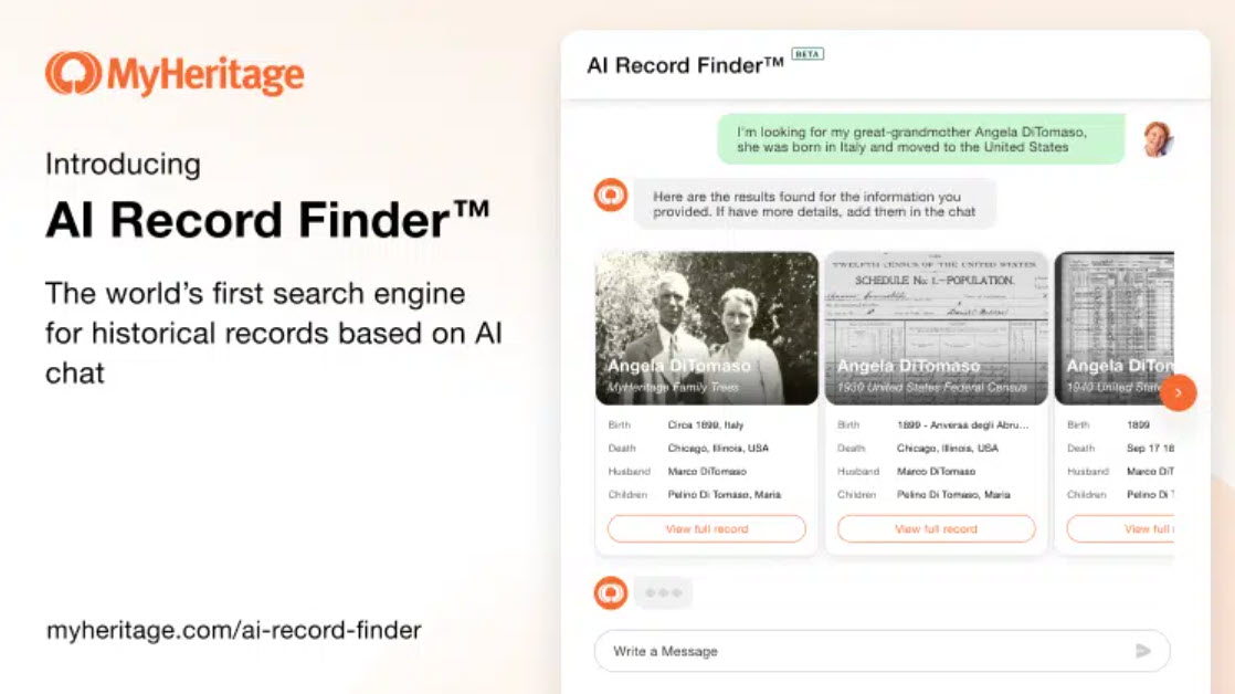 MyHeritage AI Record Finder - New AI Tool for Historical Records Research