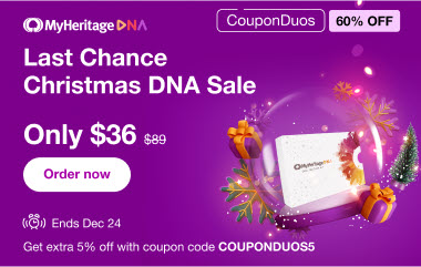 MyHeritage Last Chance Christmas DNA Sale - Just $36 USD!