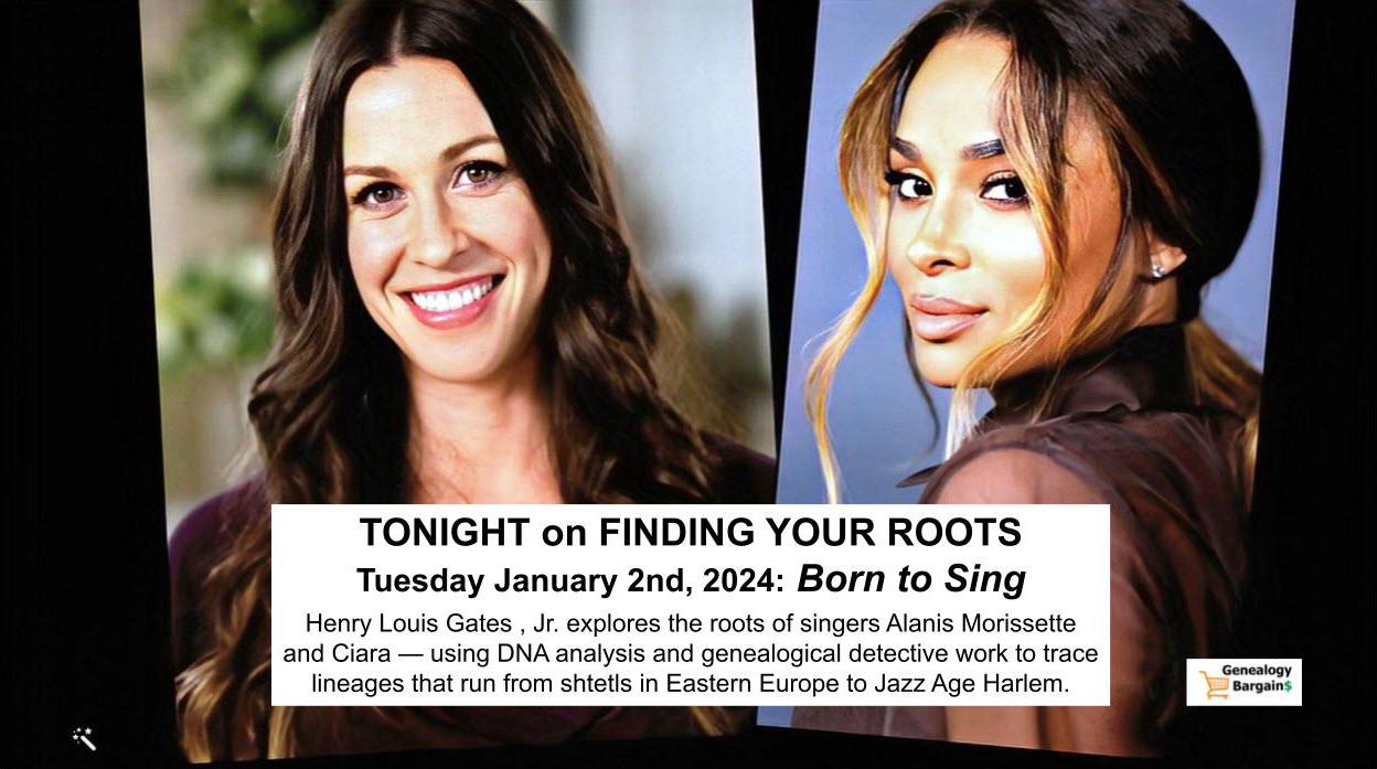 Alanis Morissette and Ciara on Finding Your Roots TONIGHT January 2, 2024 on PBS!