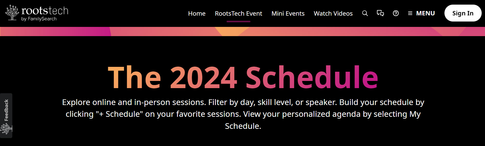 RootsTech 2024 Class Schedule Splash 01 
