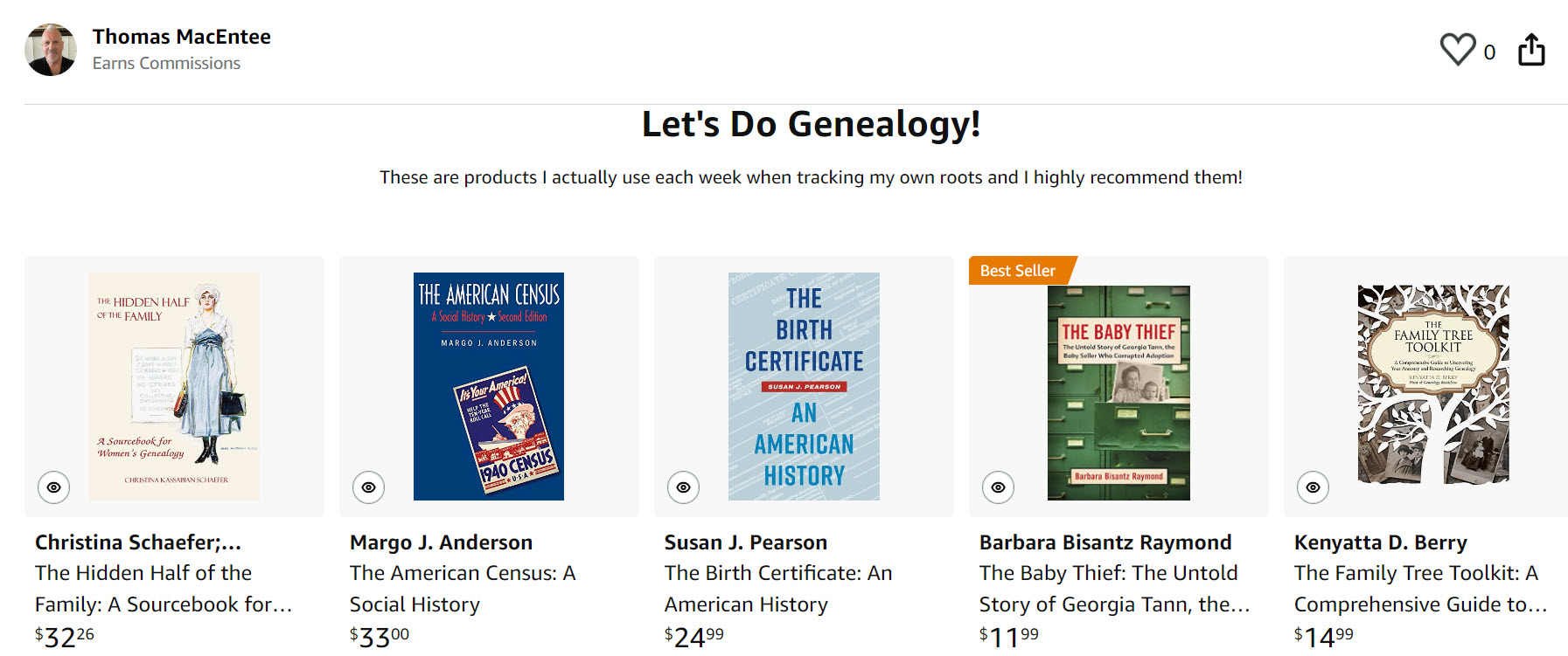 Genealogy Project Get Organized: Amazon List ... Let's Do Genealogy!