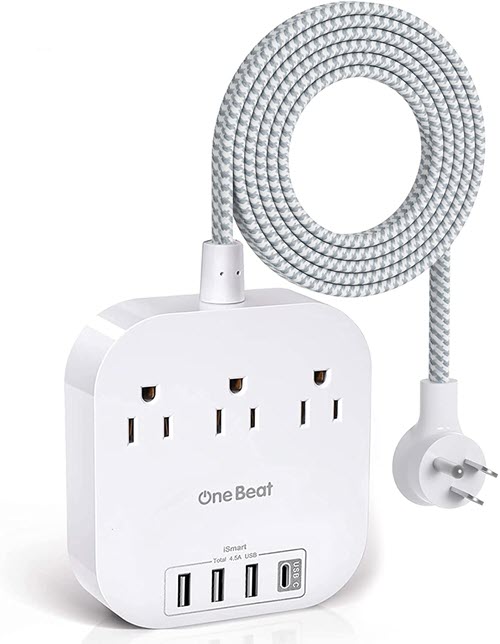 National Shop for Travel Day 2024: Power Strip with USB C, 3 Outlets 4 USB Ports