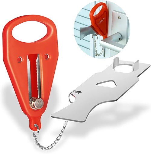 amazon Home Security Door Lock, VIRIDI Portable Travel Doorlocks for Airbnb Hotel Room Bedroom