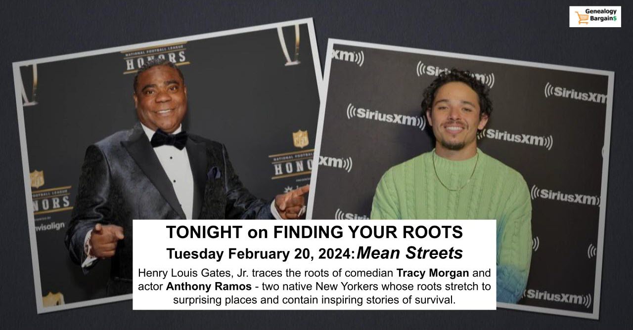 Tracy Morgan and Anthony Ramos on Finding Your Roots TONIGHT February 20, 2024