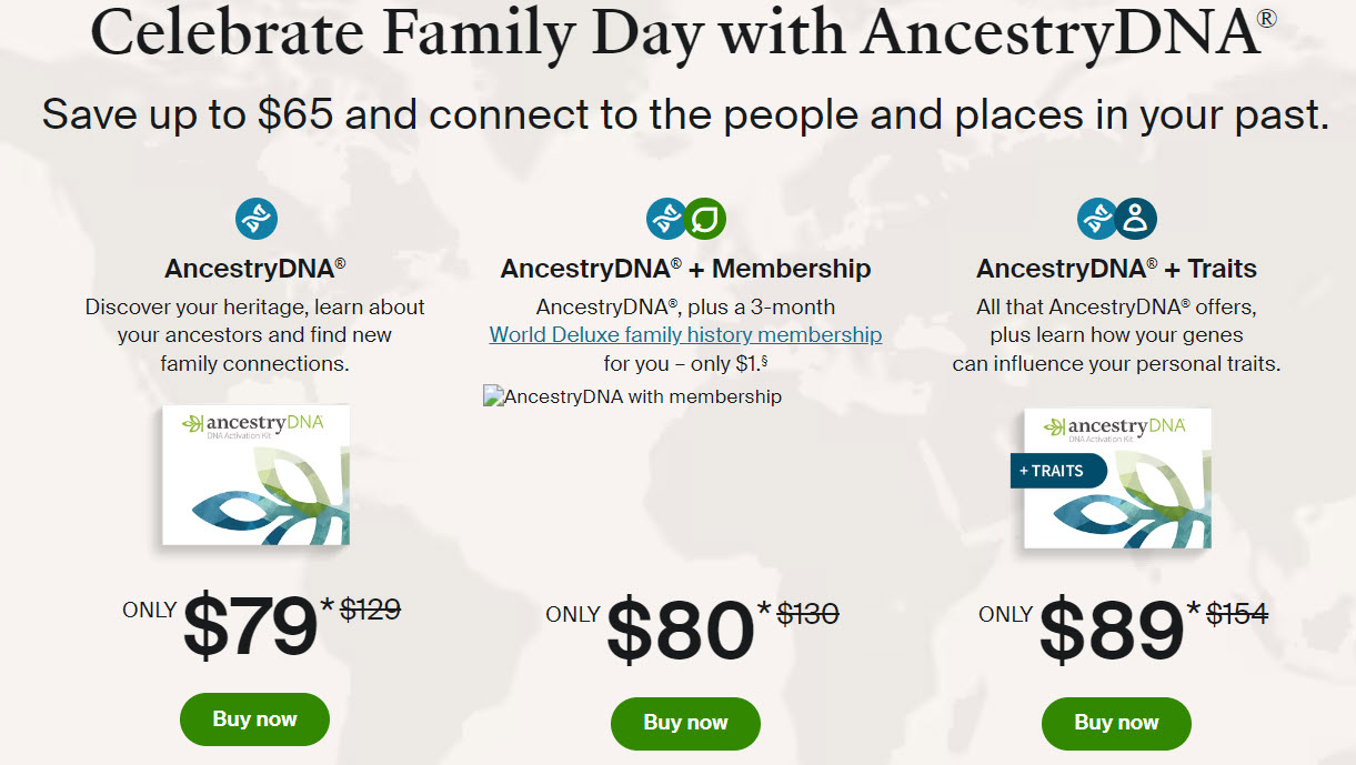 AncestryDNA Canada Family Week Sale! Save up to $65 CAD*!