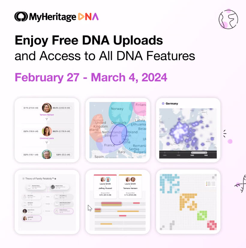 BARGAIN: Upload your DNA to MyHeritage and get FREE advanced features