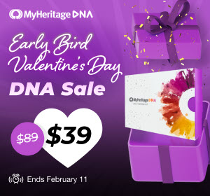 MyHeritage Early Valentine Day DNA Sale: Just $39 USD!