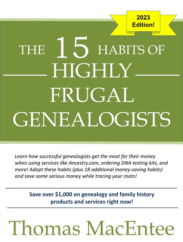 Amazon Book Sale: The 15 Habits of Highly Frugal Genealogists